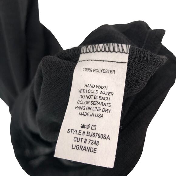 NEW NoTag Ces Femme Black Wide Leg Jumpsuit Romper Made in USA Womens Size Large - Picture 12 of 12